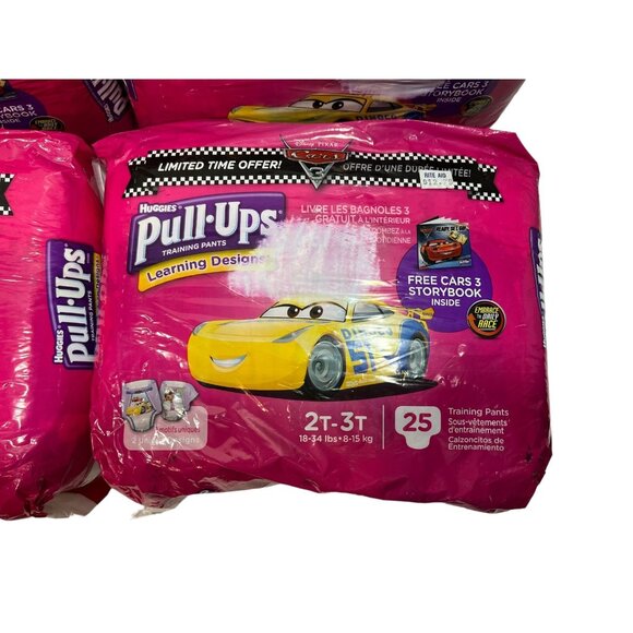NIP Huggies Pull Ups Training Pants 2 Packs Disney Pixar's Cars 3 2T-3T 50 Total - Picture 3 of 3